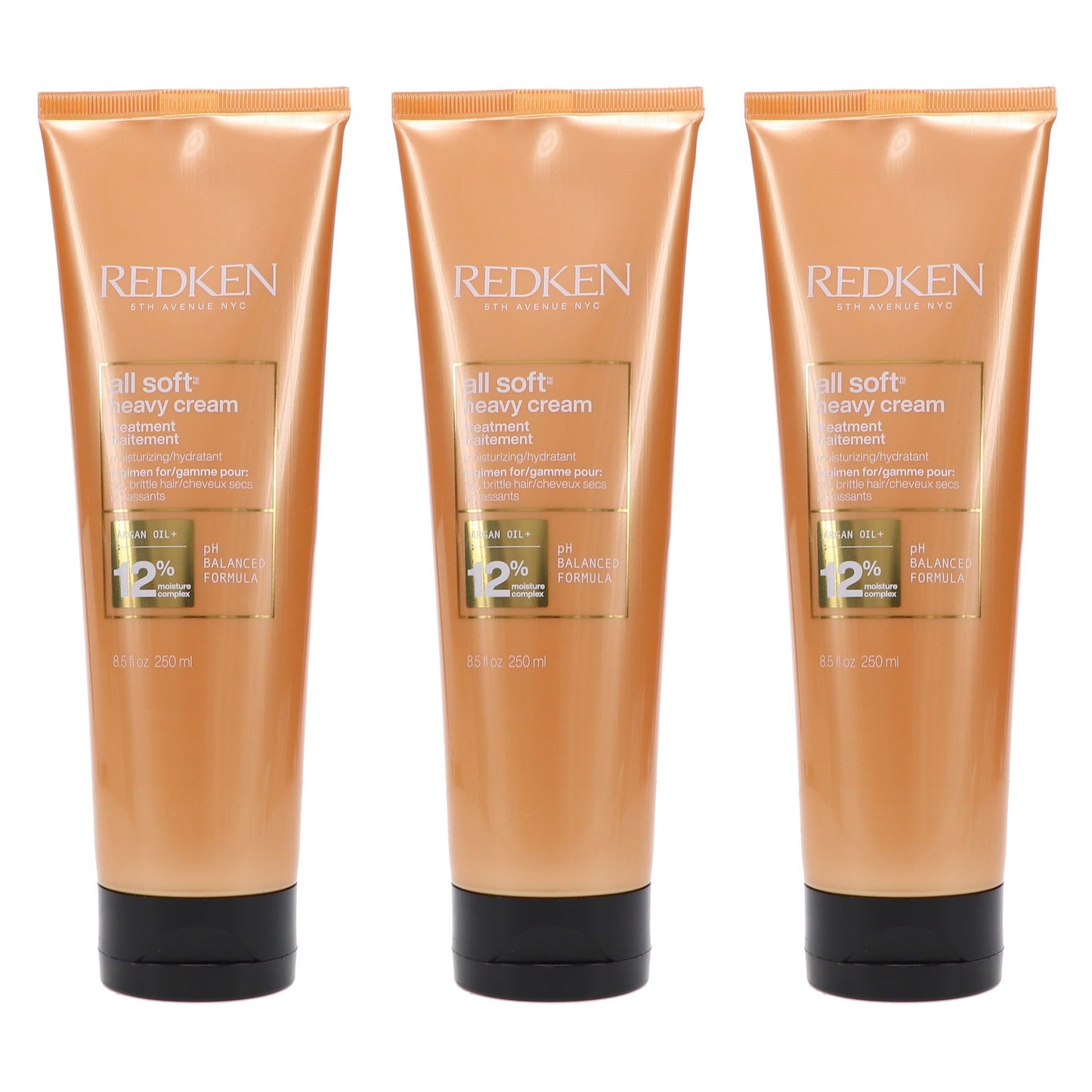 Redken All Soft Heavy Cream Hair Conditioner 8.5 oz 3 Pack - Deep Nourishing Treatment