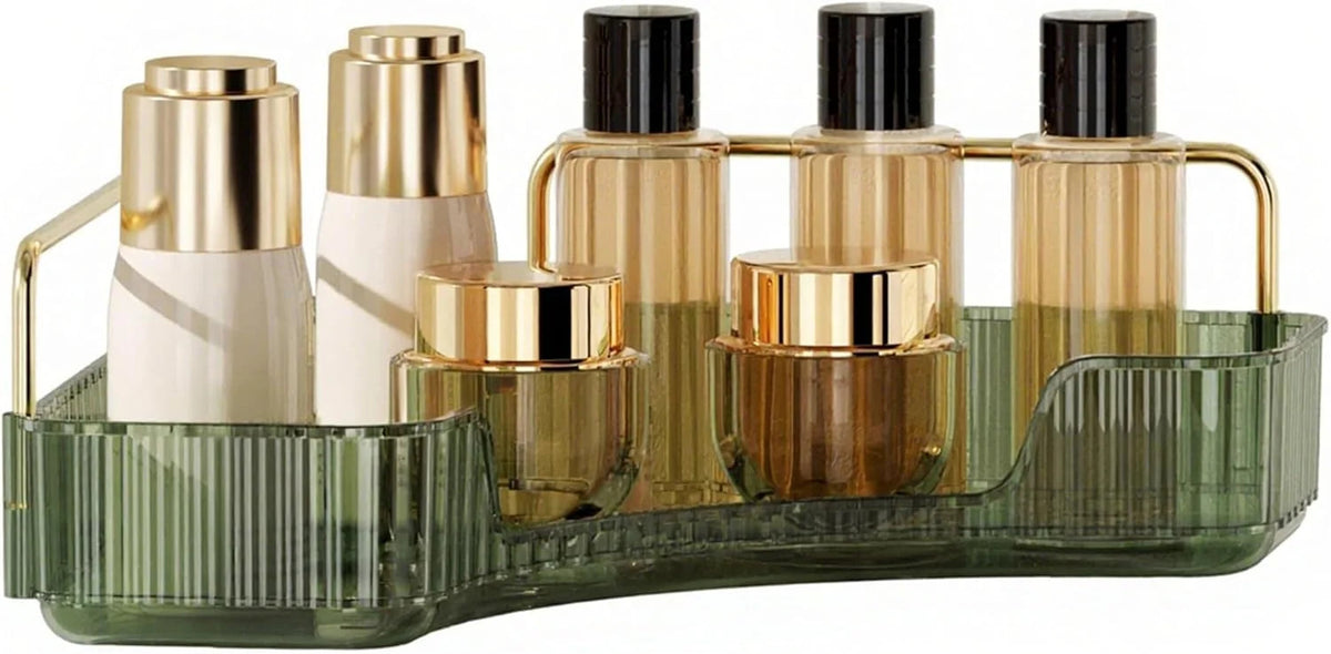 Corner Bathroom Counter Organizer for Makeup and Skincare, Multi-Layer Storage