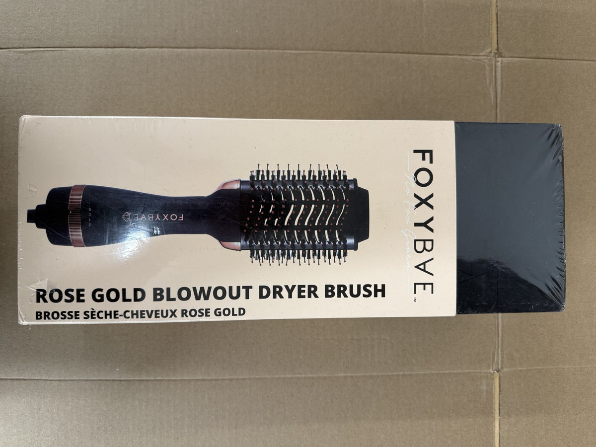 Foxybae Rose Gold Blowout Hair Dryer Brush - All-in-One Styling Tool