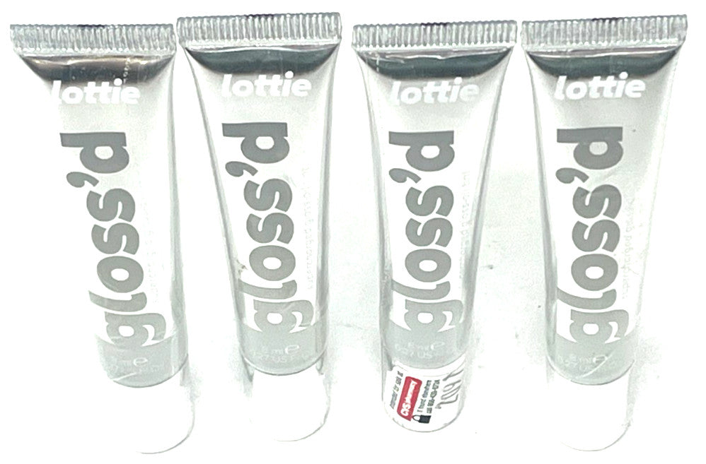 Set of 4 Lip Gloss Oil Tints - Clear Sealed Glass Bottles