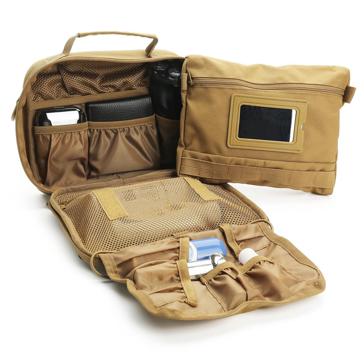 Men's Travel Toiletry Bag with Multiple Compartments & Hanging Design