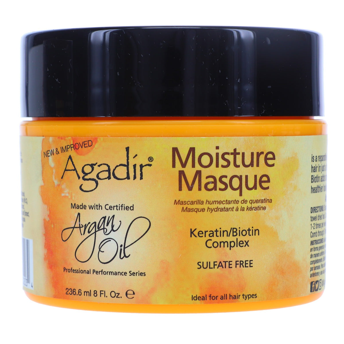 Agadir Argan Oil Moisture Masque - Deep Hair Conditioning Treatment 8 oz
