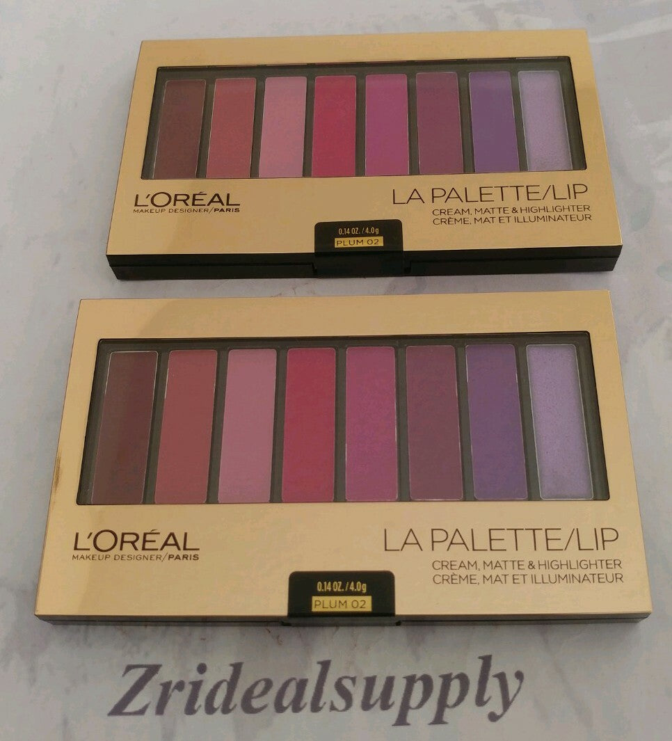 Lip Cream Matte Highlighter Plum 02 - Pack of 2 Sealed Palettes