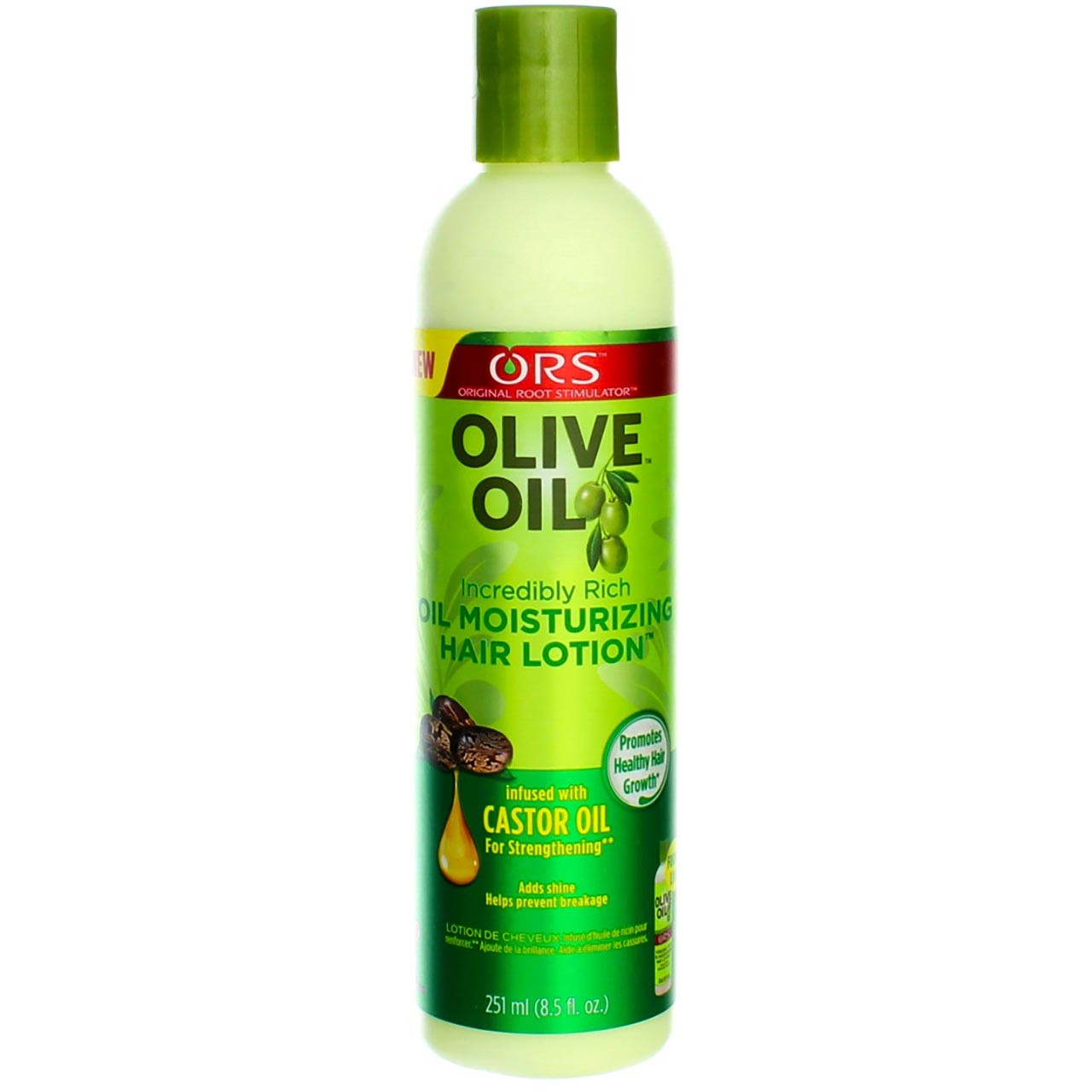 Olive Oil Hair Lotion with Castor Oil - Moisturizing Hair Protectant, 8.5 fl oz