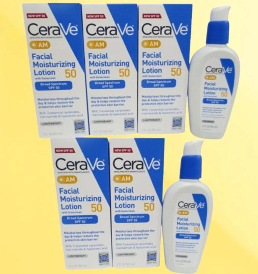AM Facial Moisturizing Lotion SPF 50 - 3 oz (Pack of 5)