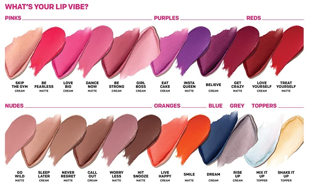 Almay Lip Vibes Lipstick 2 Pack - High Impact Color & Comfort, Multiple Shades