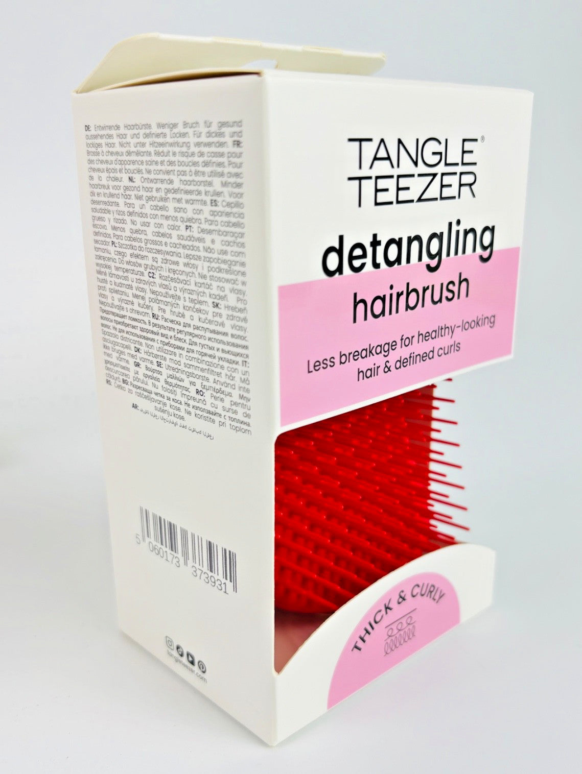 Tangle Teezer Thick & Curly Hair Brush Salsa Red 4 Pack - For Wavy & Afro Hair