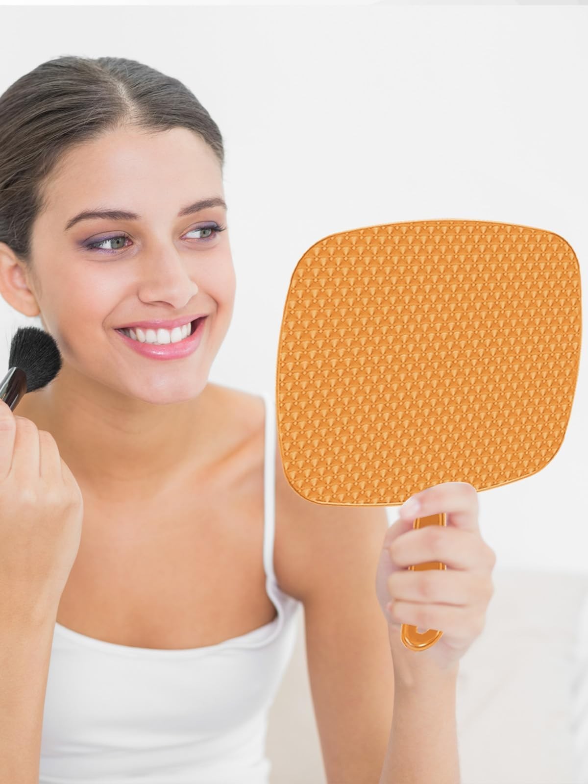 Extra Large Handheld Salon Mirror with Handle - 12.4x9in Hairdressing & Barber Styling