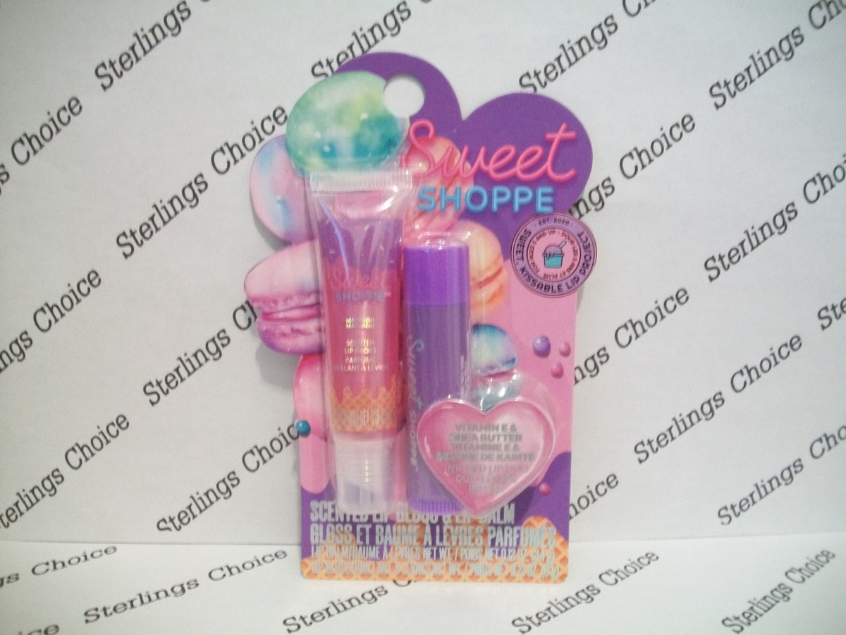 Sweet Shoppe Macaron Scented Lip Gloss & Lip Balm with Vitamin E & Shea Butter
