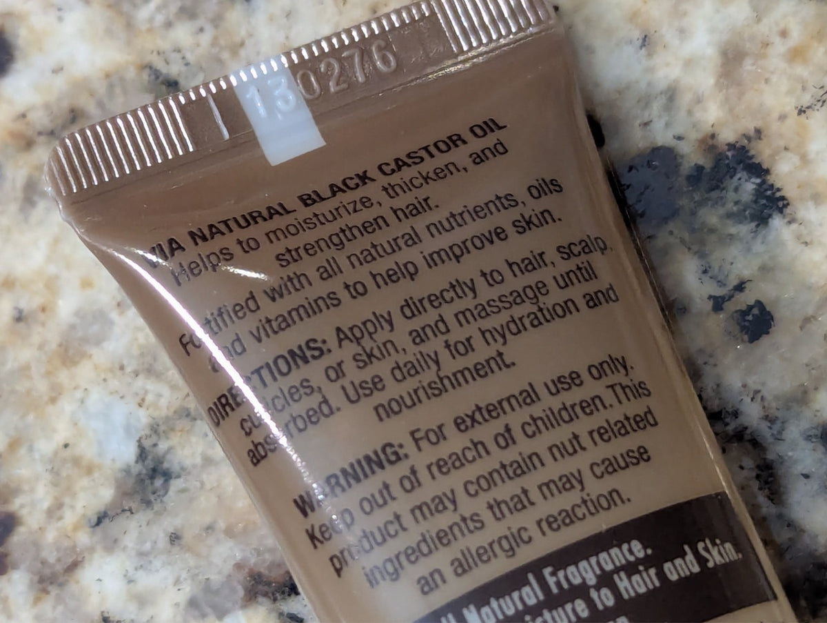 Black Castor Oil for Hair & Skin - 100% Natural 1.5 fl oz, Pack of 2