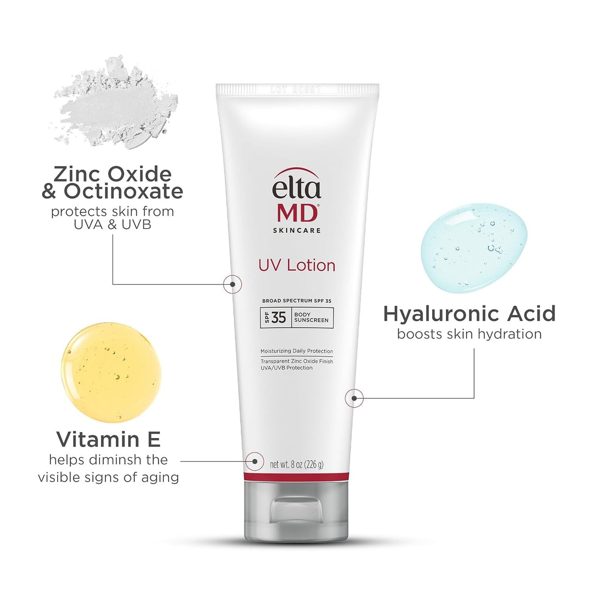 Elta MD UV Lotion Broad Spectrum SPF 30+ 226g 8oz EXP 6/2028 NEW FAST