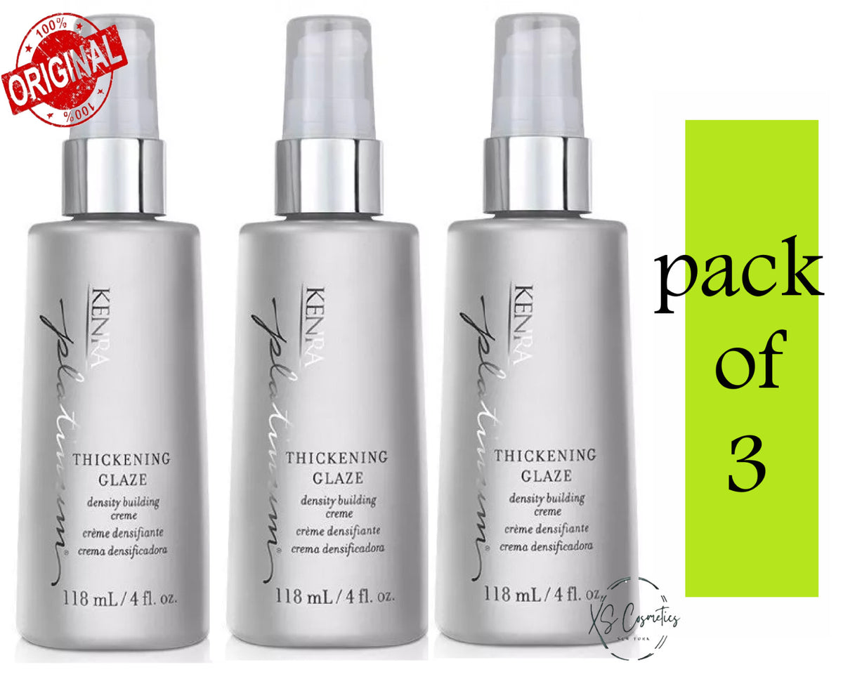 Kenra Platinum Thickening Glaze Set - 4 fl oz Pack of 3 for Hair Volume