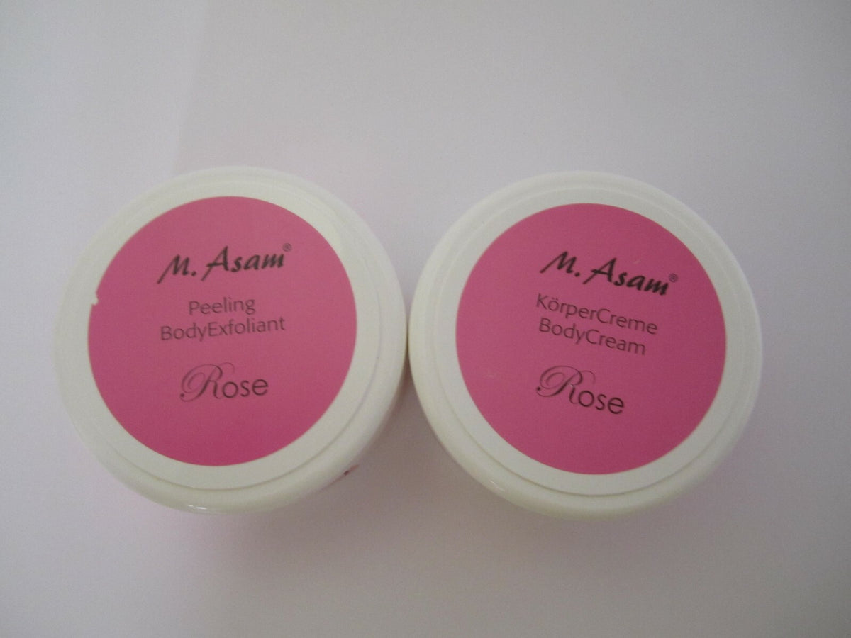M. Asam ROSE Peeling Body Exfoliant & Cream 6.76 fl oz Lot - New Old
