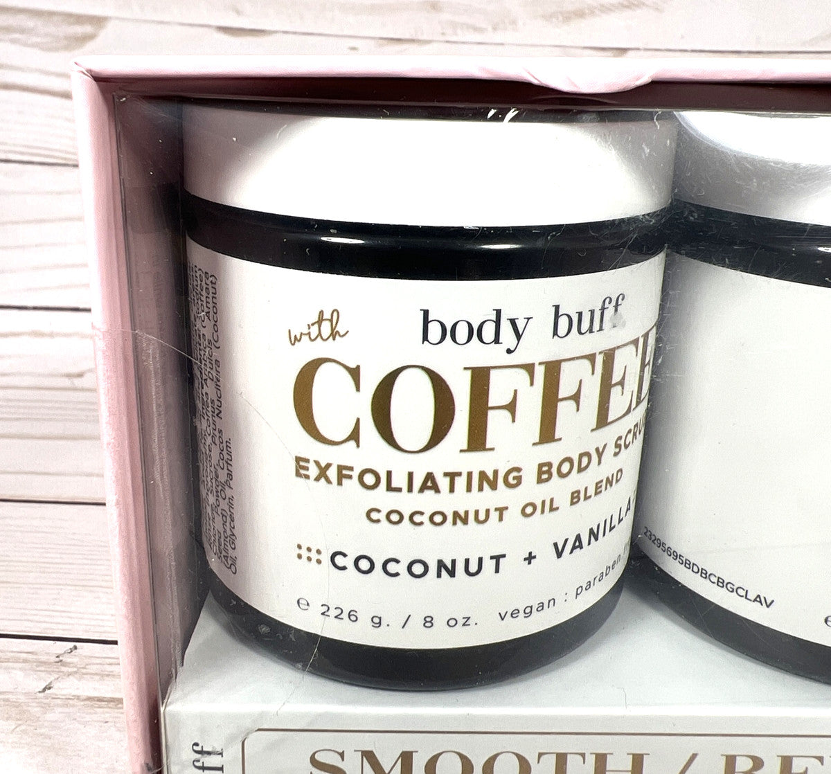 Body Buff Scrub Trio Coffee Salt Sugar Smooth Renew Brighten Coconut