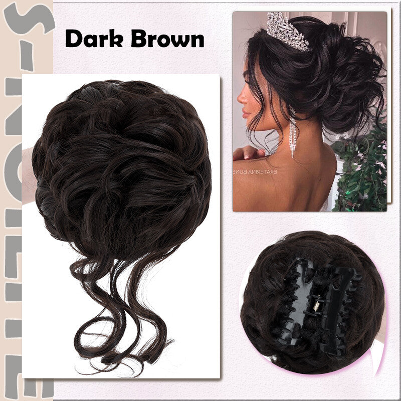 X-Large Thick Curly Claw Chignon Messy Bun Hair Extension Clips - All Colors