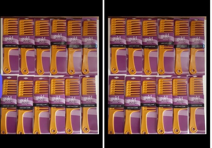 Gold Magic Professional Large Rake Comb Set of 24