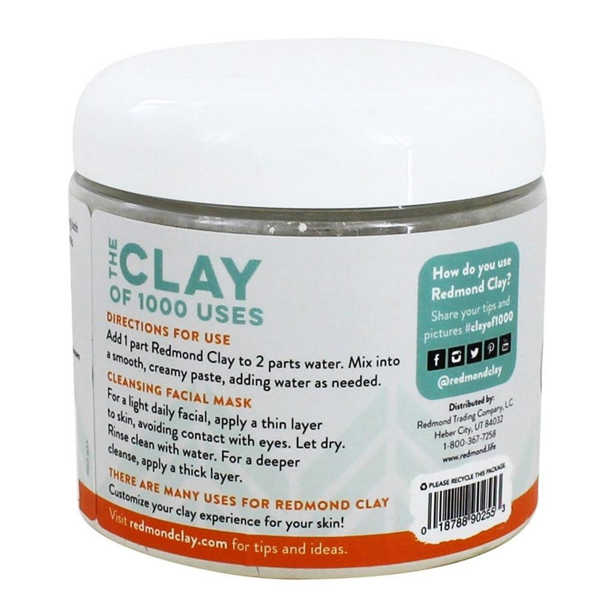 Bentonite Clay Facial Mask for Pore Shrinking & Detox - 10 Oz