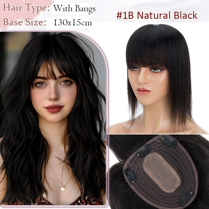 Women Clip-in Hairpiece for Hair Loss & Volume - 100% Remy Human Hair
