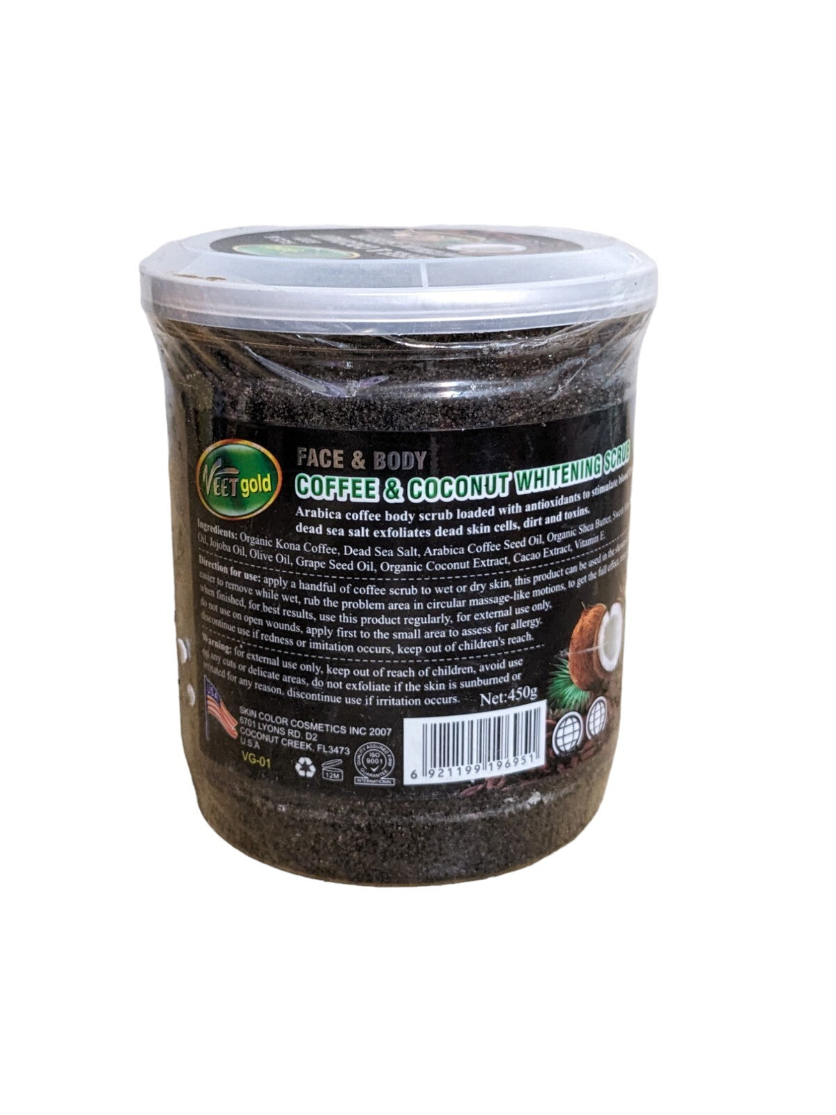 VEET Gold coffee coconut face and scrub. Super effective scrub