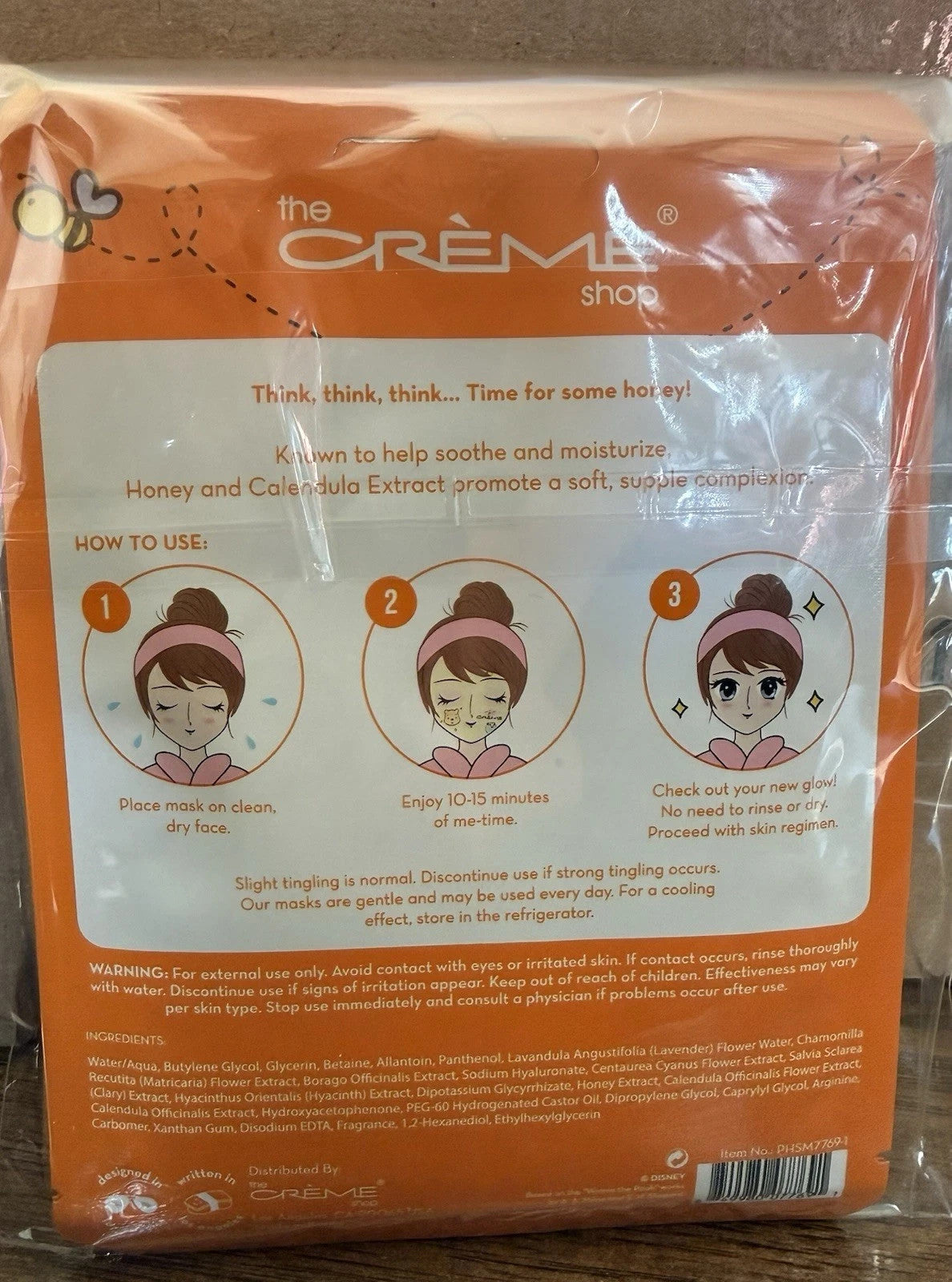 Honey Moisturizing Sheet Face Mask - Winnie the Pooh