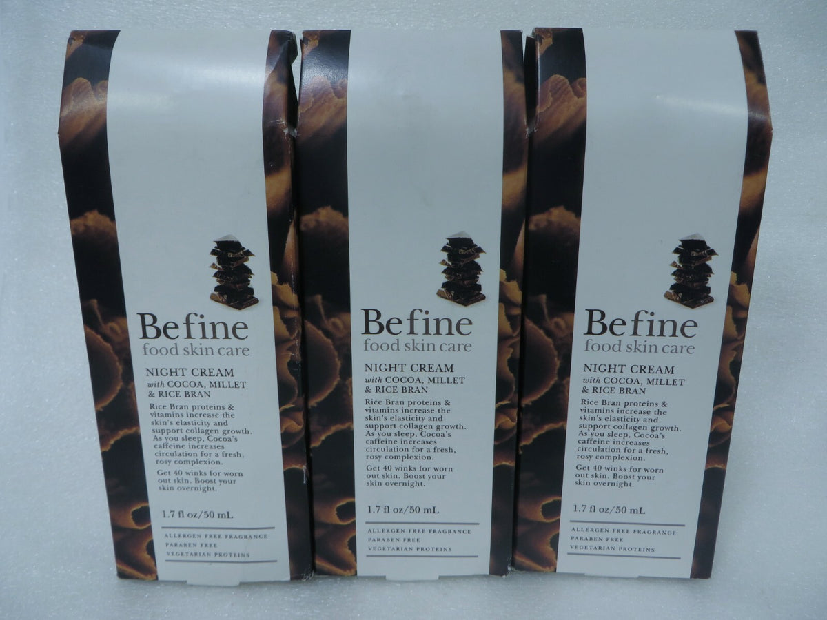 Night Skin Care Cream with Cocoa, Millet & Rice Bran - 1.7 oz Pack of 3