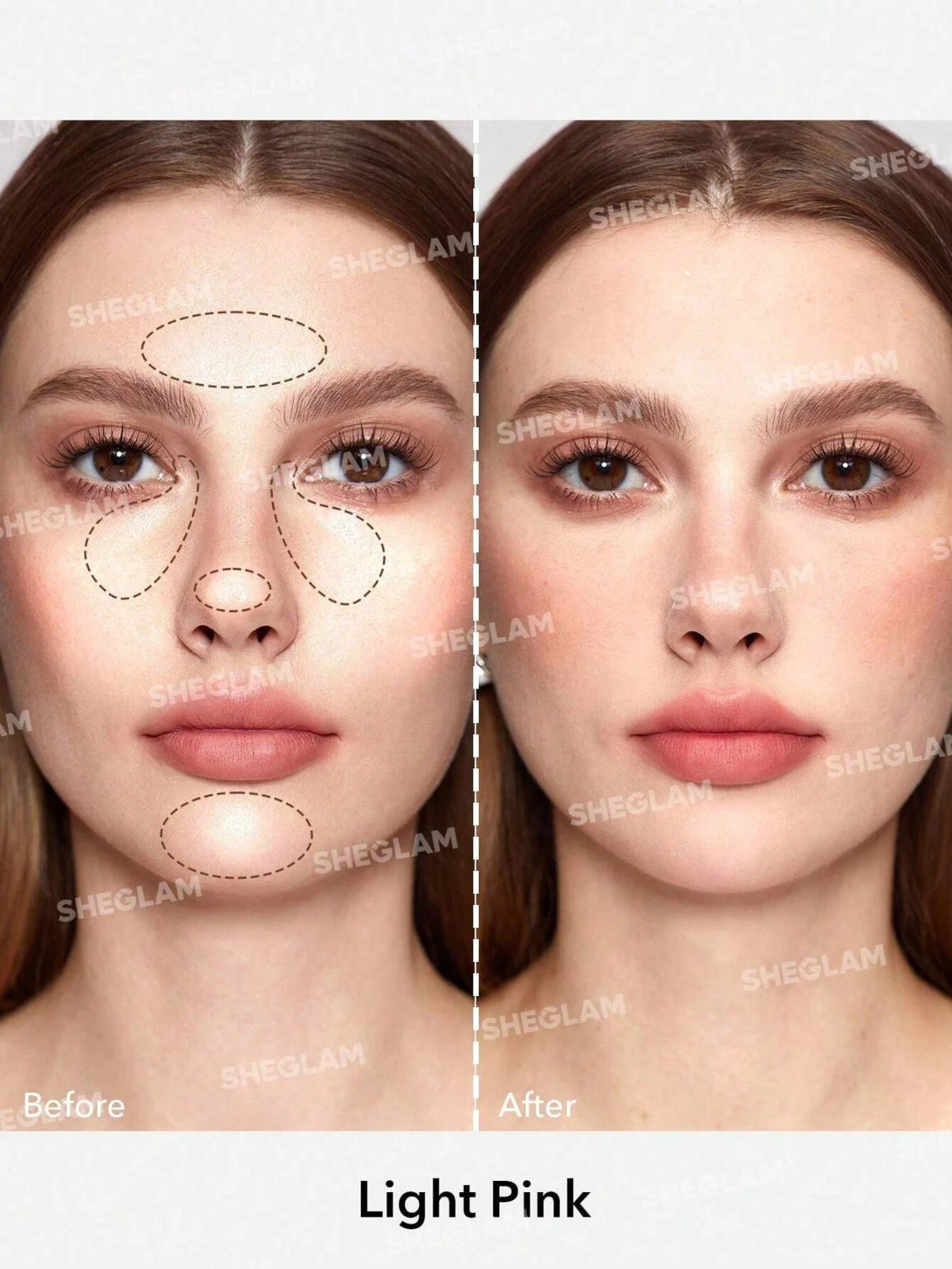 Light Brown Face Setting Powder with Natural Glow for Long-Lasting Makeup Finish