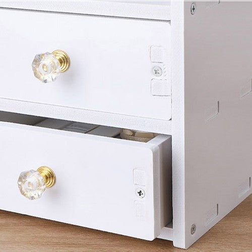 Makeup Storage Box with Drawers - Cosmetic Organizer for Desktop, 40x20x25cm