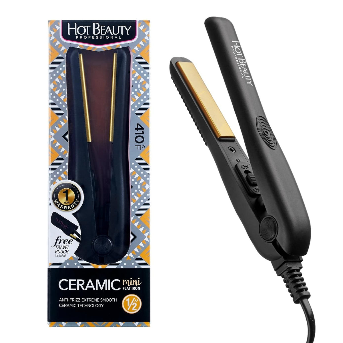 Mini Ceramic Flat Iron - 1/2 Inch Rapid Heating Travel Hair Straightener