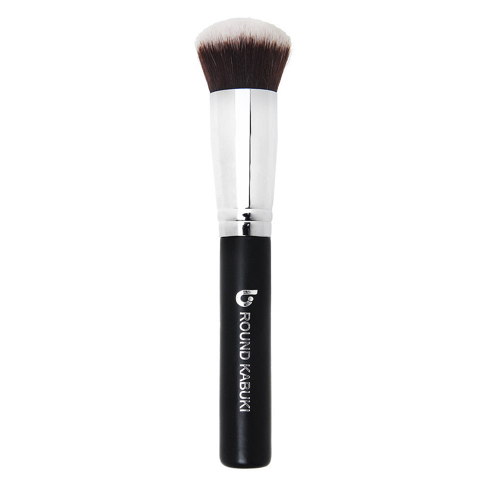 Round Kabuki Makeup Brush by Beauty Junkees – Professional Synthetic Kabuki