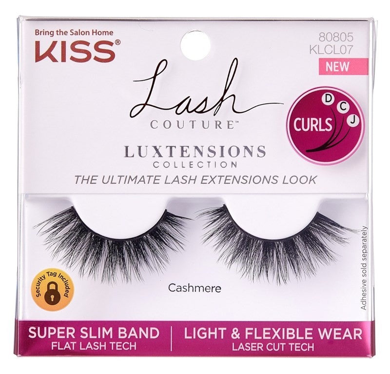 (3 Pack) Kiss Cashmere Lash Extensions Reusable False Eyelashes - Light & Flexible