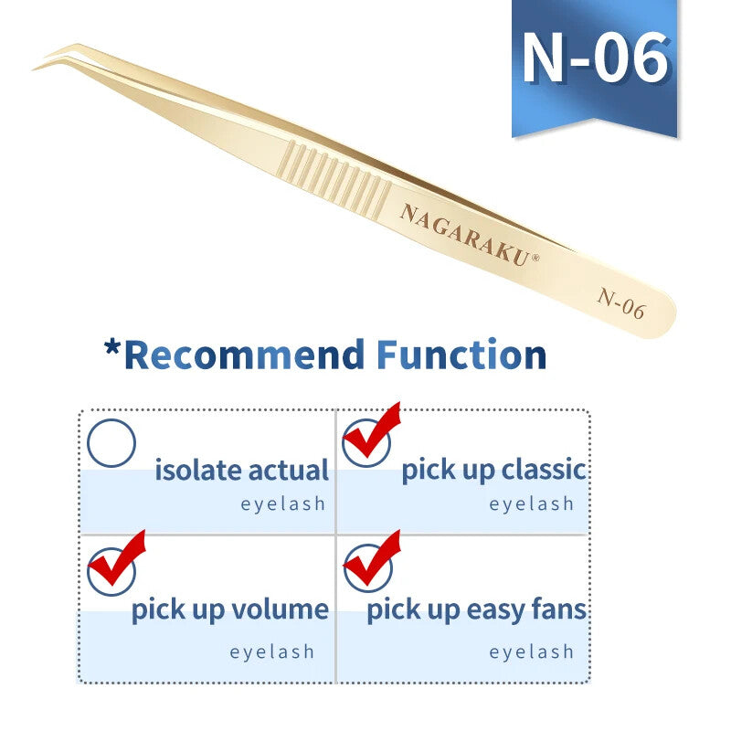 Eyelash Extension Tweezers Stainless Steel 3D Makeup Lash Applicator