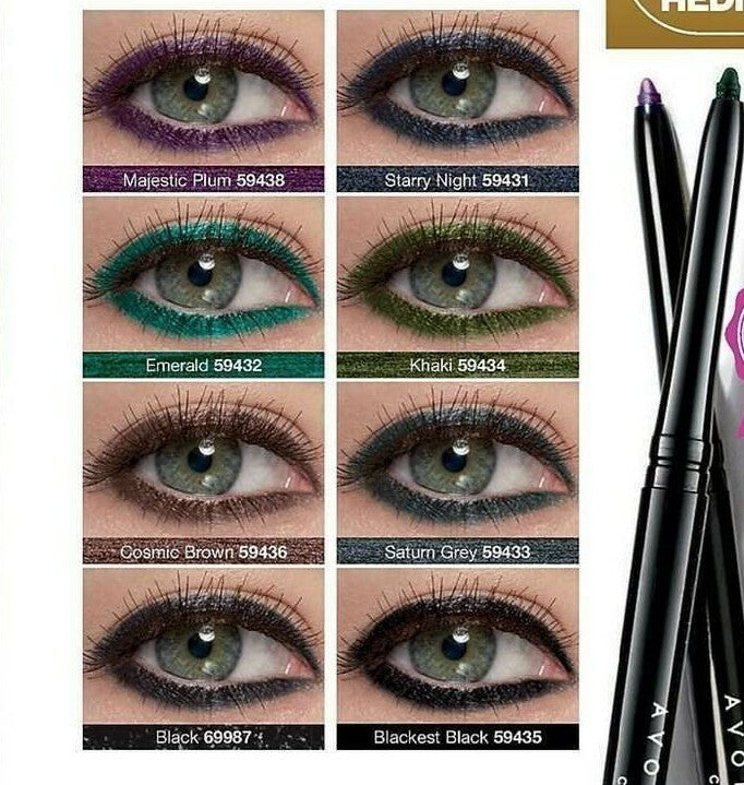 Set of 3 Eyeliner Pencils - Assorted Shades for Eye Makeup
