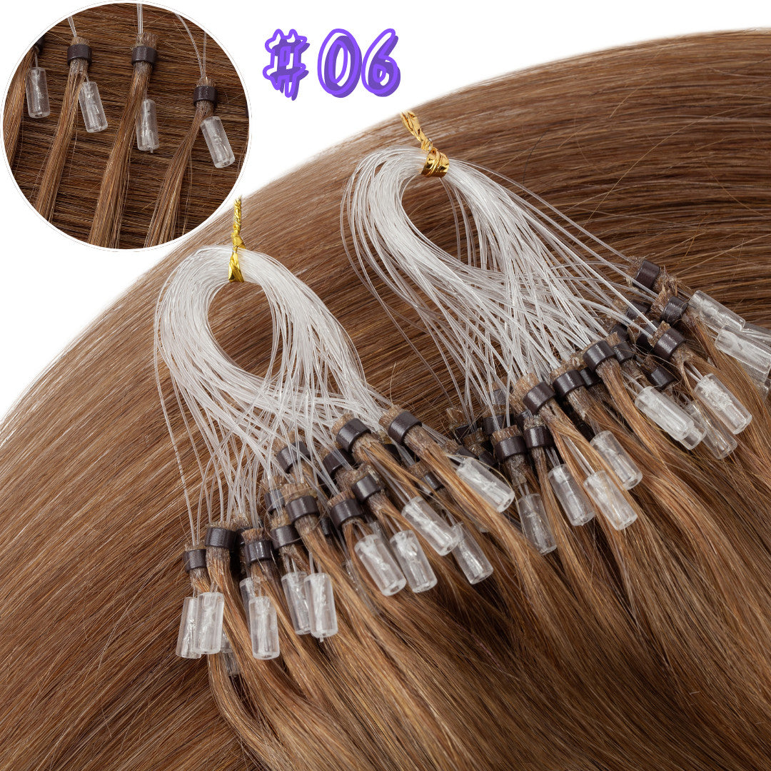Micro Ring Hair Extensions 200G Human Remy Loop Bead Tip Hair Piece