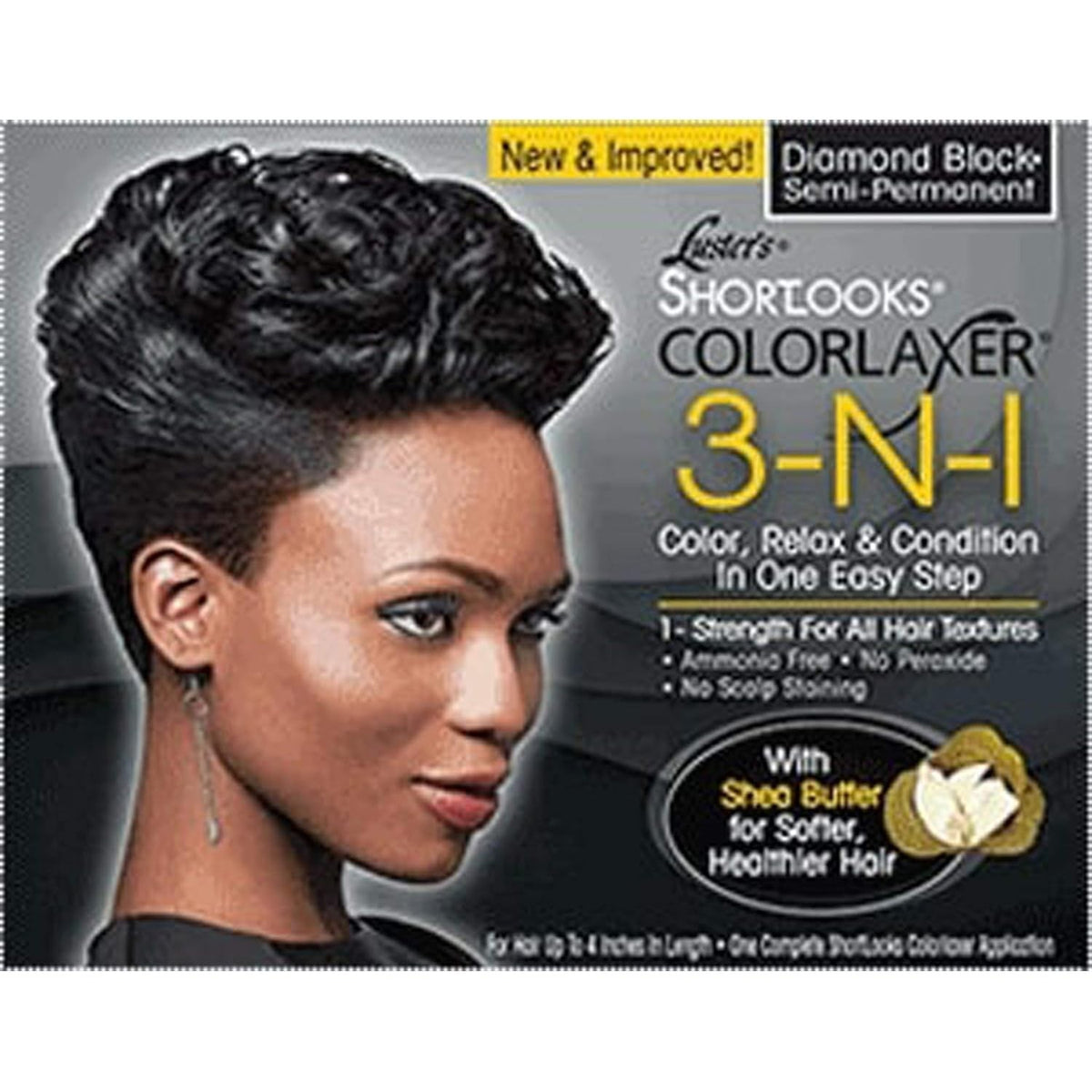 3-in-1 Diamond Black Hair Relaxer with Conditioning - Ammonia-Free