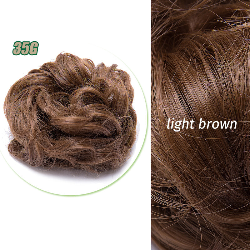 Curly Messy Bun Hair Piece Scrunchie Thick Updo Hair Extensions - Real Human Hair