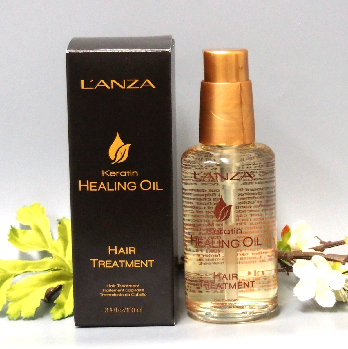 L’ANZA Keratin Healing Oil Hair Treatment 3.4oz - Nourishing Hair Oil for Shine & Repair
