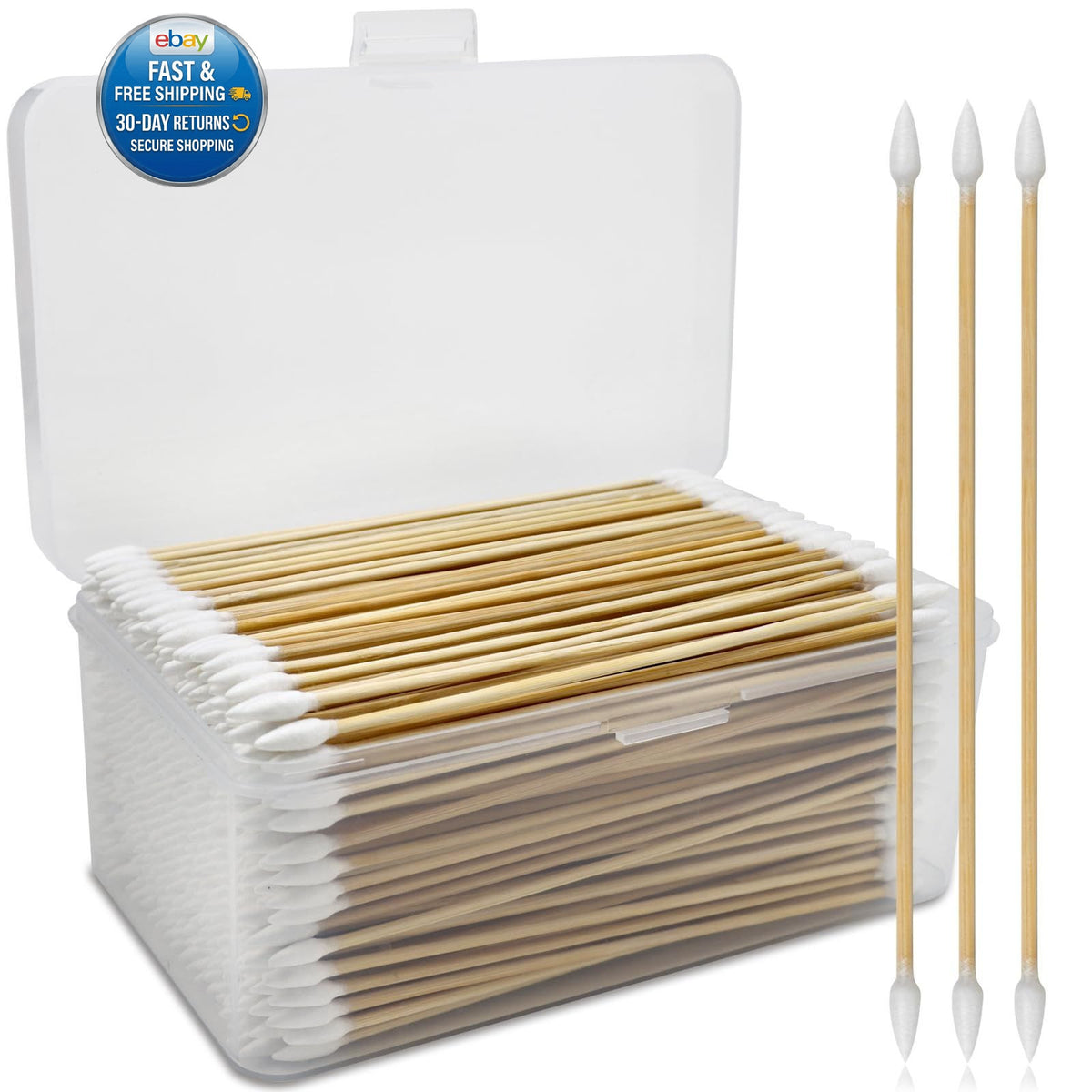 Double-Ended Gun Cleaning Swabs 6-Inch Length 400PCS with Storage Box