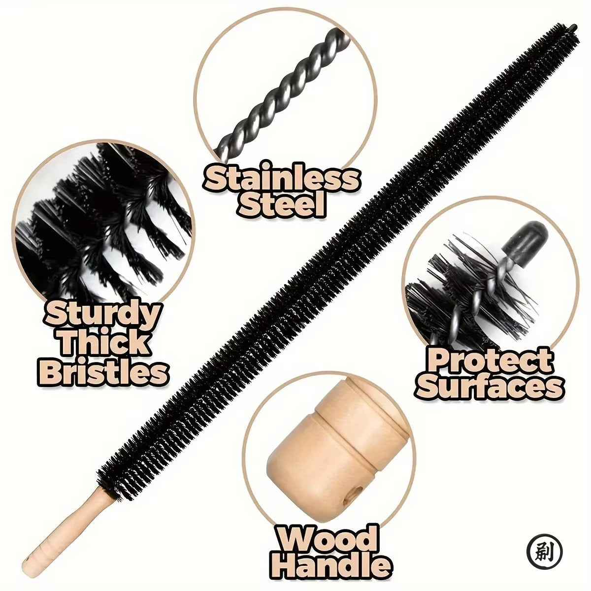 Flexible Radiator and Dryer Lint Cleaning Brush - Long Handle for Household Dusting