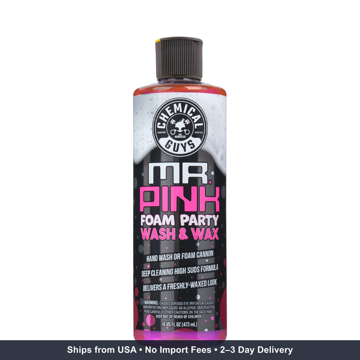 16 Fl Oz Car Wash Foam Shampoo with Wax Polymers - Pink