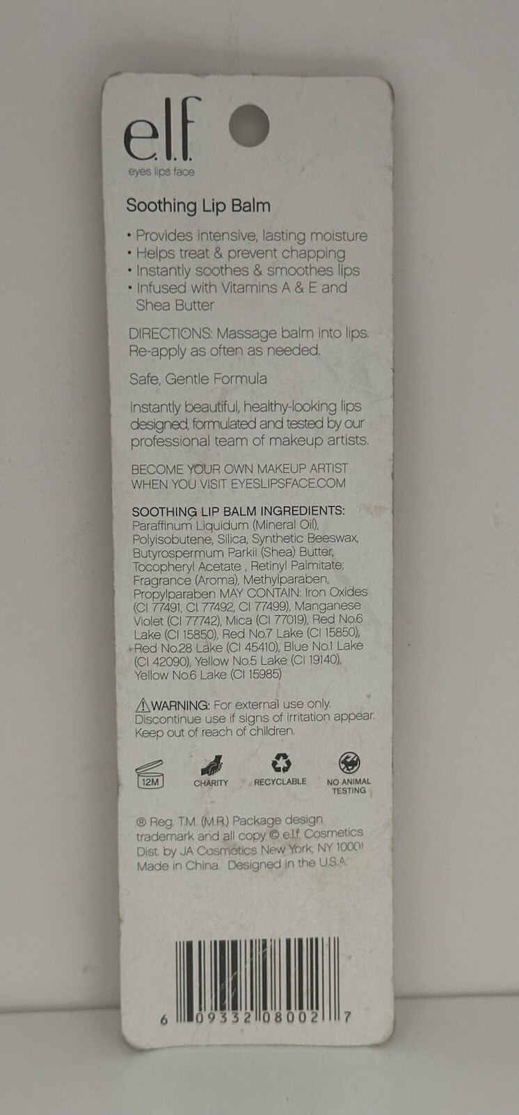 e.l.f. Soothing Lip Balm Vanilla Créme - Hydrating Lip Care