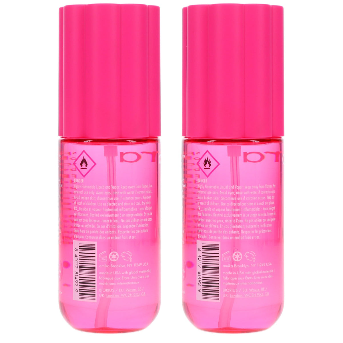 Amika Aura Hair and Body Mist 3 oz Twin Pack - Refreshing Fragrance for Hair & Skin