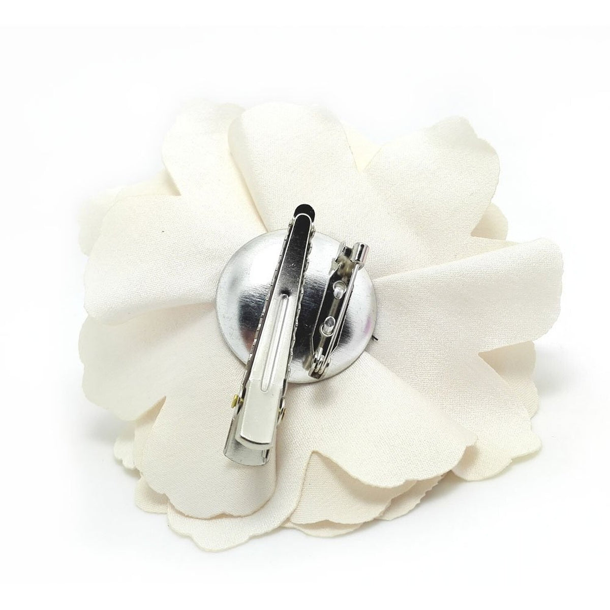 Camellia Flower Hair Clip and Brooch Pin - Cream