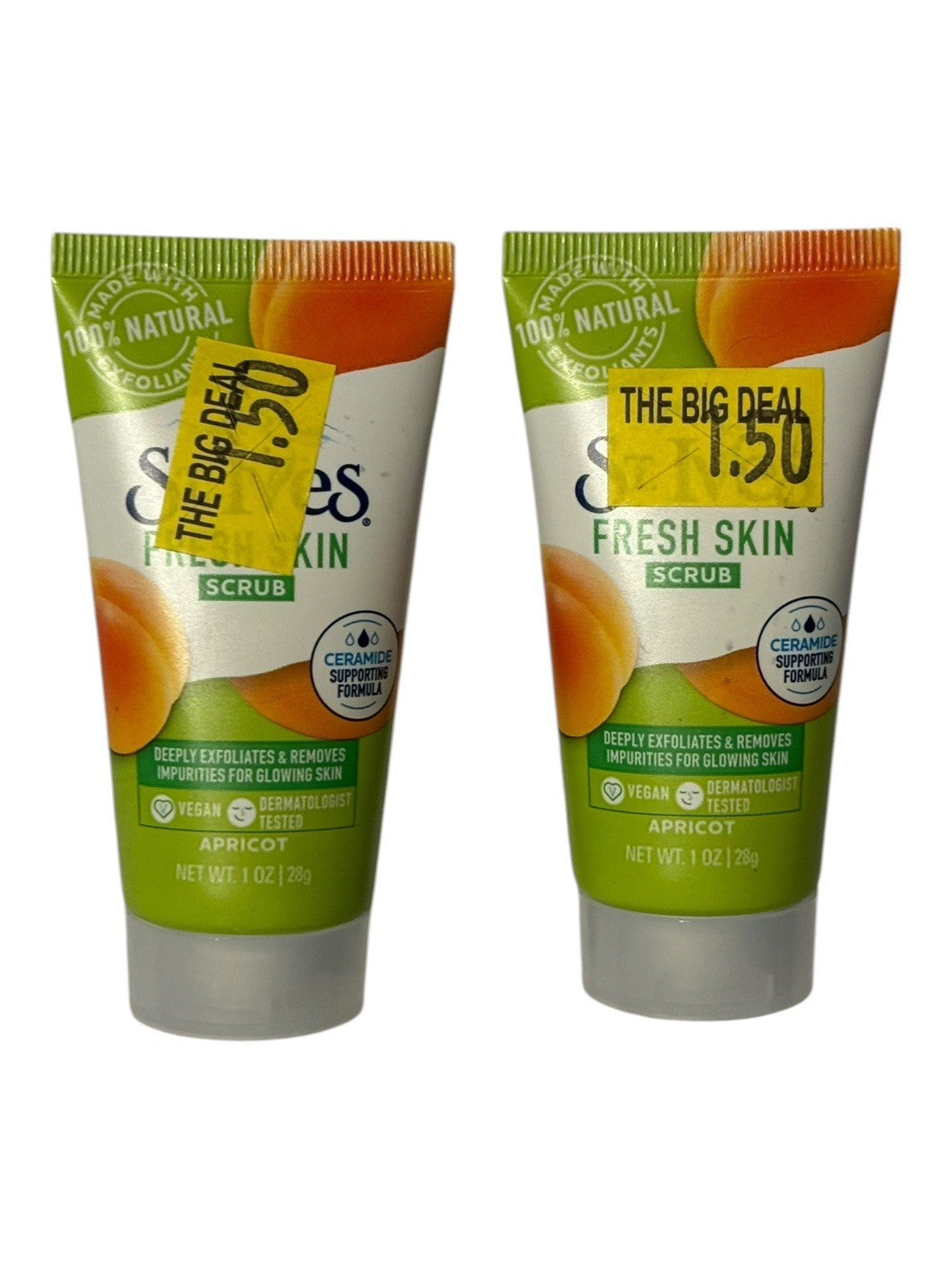 St. Ives Fresh Skin Scrub (Apricot) 10-Pack of 1 oz Bottles, 100%
