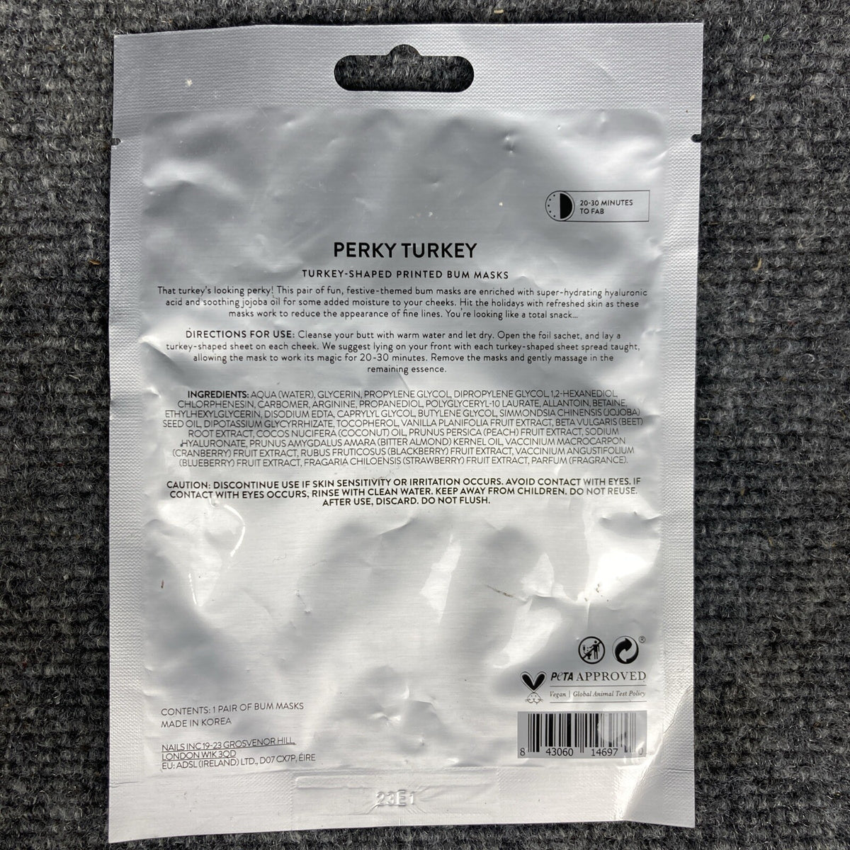 Turkey Shaped Moisturizing Jojoba Oil Bum Mask