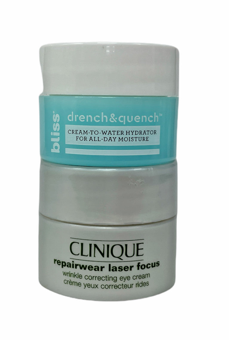 Skincare Sample Pack with Clinique, Clarins, Bliss - 2-15mL