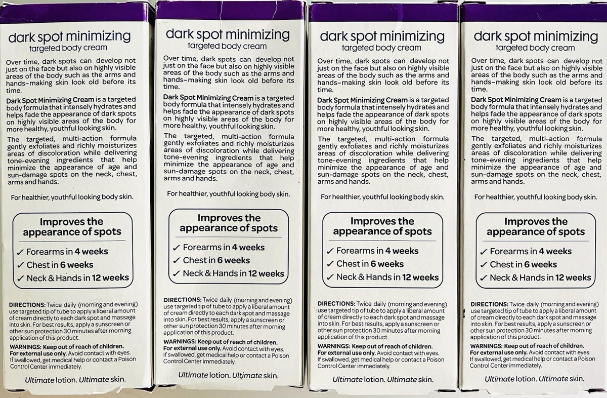 Dark Spot Corrector Body Cream - Fade & Brighten Skin - 2oz x 4 Pack