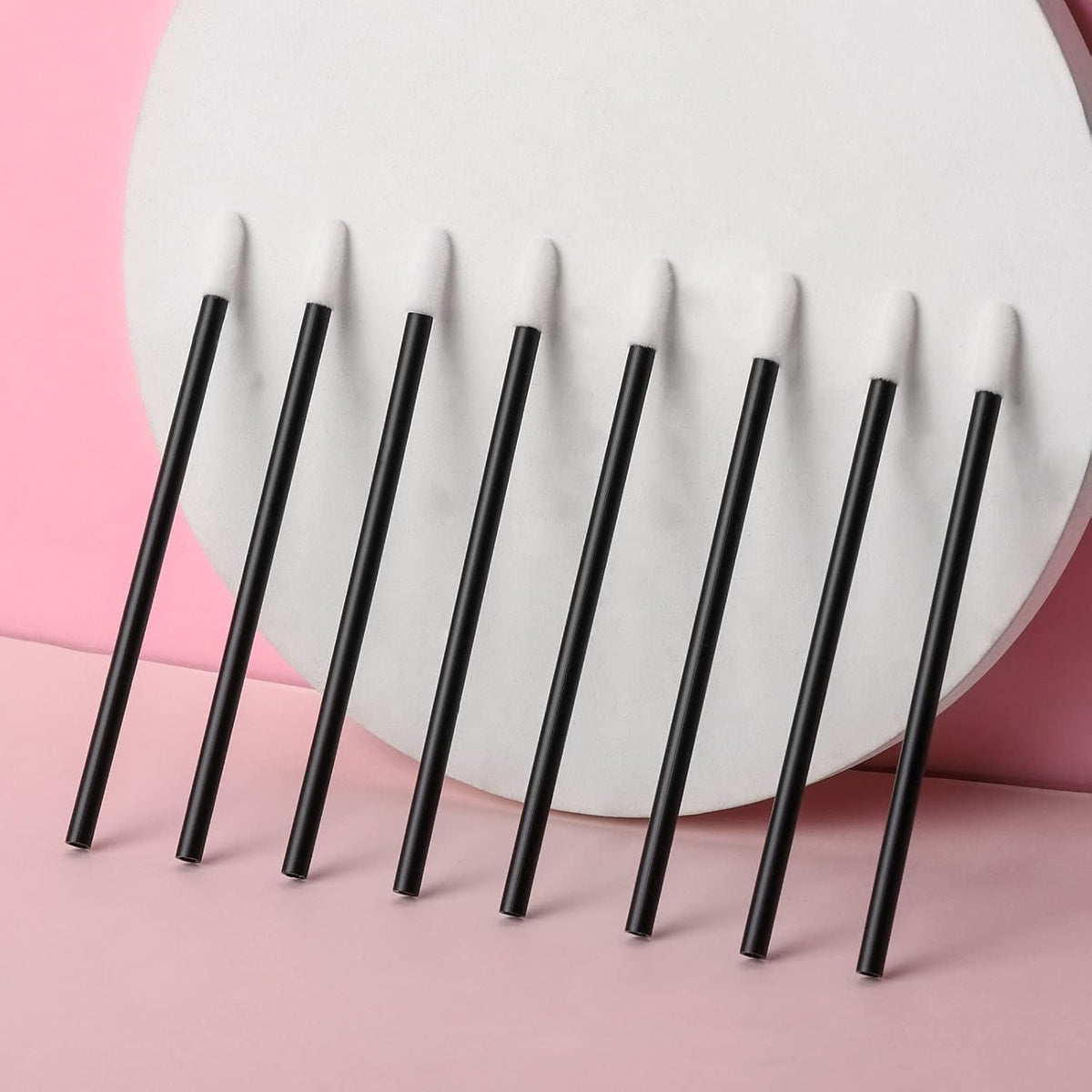 Disposable Lip Brush Set - 300 Makeup Applicator Wands for Lipstick & Gloss