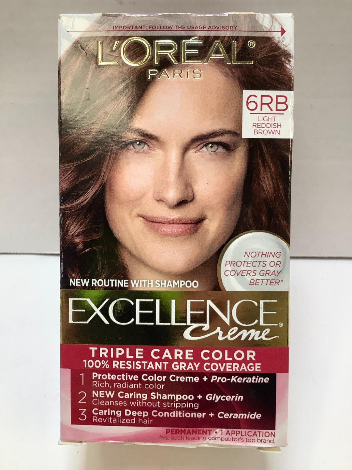 Permanent Hair Color 6RB Light Reddish Brown, 2-Pack