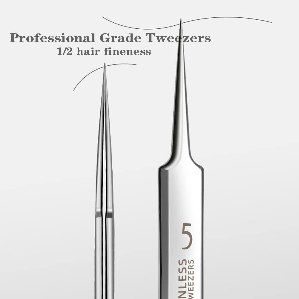 Blackhead Remover Tweezers Set for Facial Pore Extraction - 3 Pack
