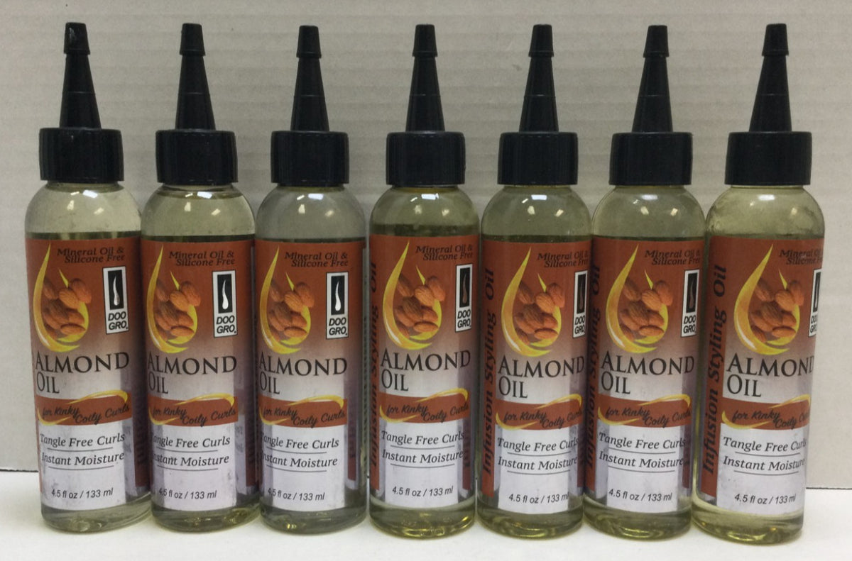 Styling Oil for Kinky Coily Hair with Almond Oil - 4.5 Oz, Pack of 7